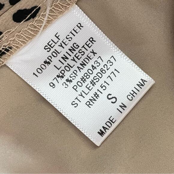 LE LIS One Shoulder Cable Cheetah Print Cinch Dress Women’s Sz S - Picture 6 of 6